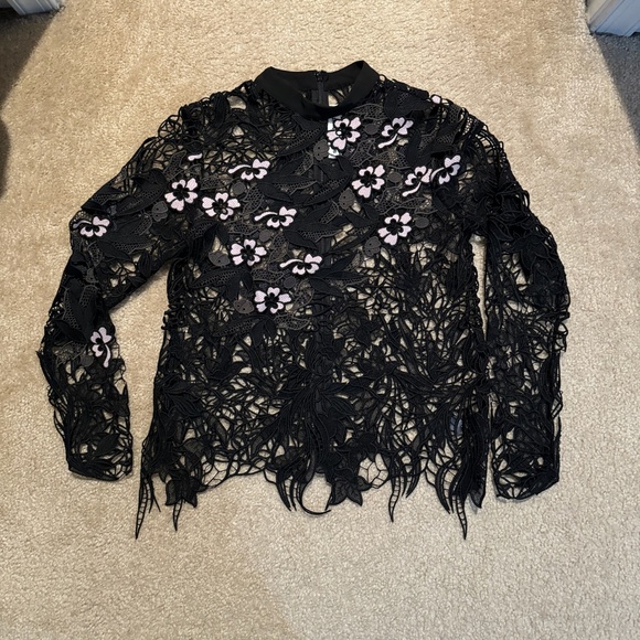 Self-Portrait Tops - Self Portrait crochet top
